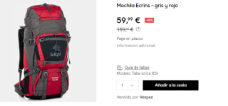 Mochila Kilpi Ecrins 45L por 59.9€