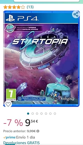 Spacebase Startopia PS4 por 9,34€.