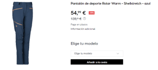 Pantalón de Trekking para Mujer Ternua Rotar Warm por 54.99€