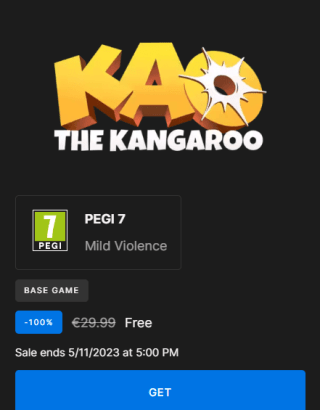 Kao the Kangaroo gratis bij EpicGames