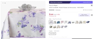 Mantel antimanchas de poliester 140x140 cm varios modelos por 2,62€