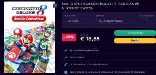 Mario Kart 8 Deluxe Booster Pack Switch (EU) voor €18,89 bij CDKeys