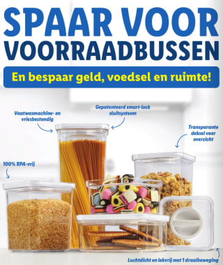 Spaar voor voorraadbussen bij de Lidl