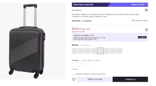 Maleta de Cabina 4 Ruedas de Viaje Semirigida 21.67€ (Cuenta Nueva 12.97€)