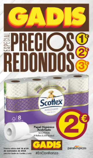 Papel Foxy Seda higiénico 3 capas pack 9 rollos a tan solo 3,70€ en Gadis