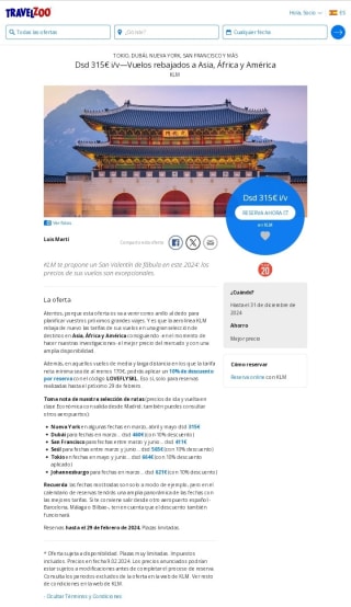 Vuelos Rebajados Asia, África y América desde 315€ ida/vuelta.