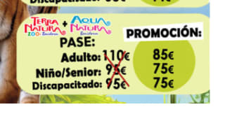 Oferta Pase Anual Terra Natura + Aqua Natura desde 75€