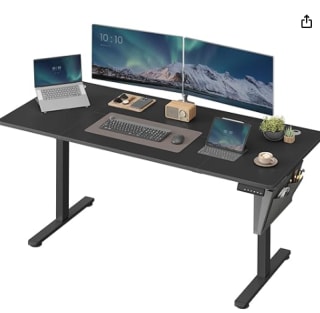 SONGMICS Elektrisch in hoogte verstelbaar bureau 60 x 140 x (72-120) cm voor €119,50 bij Amazon
