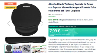 Almohadilla de Teclado + Soporte de Ratón por solo 7.99€