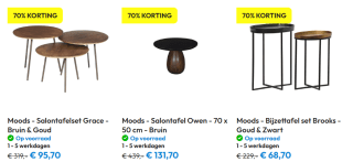 70% korting op alle meubels van Moods bij Timco voordeelmarkt