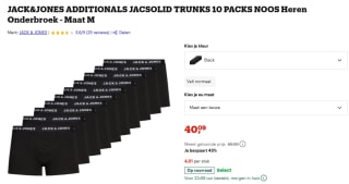 10-pack Jack & Jones boxershorts voor €40,09 bij Bol