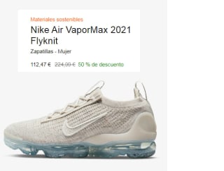 Zapatillas para Mujer Nike Air VaporMax 2021 Flyknit por 112.47€