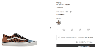 Zapatillas Vans UA Old Skool 36 DX por solo 24€