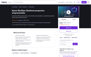 Azure DevOps gestiona proyectos empresariales formación práctica Gratis