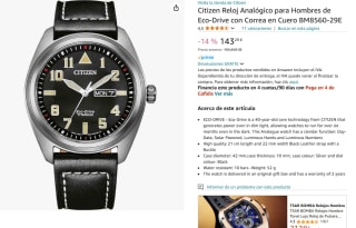 Reloj Citizen Eco-Drive Super Titanium hombre BM8560-29E por 143,29€
