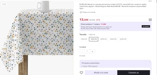 Mantel 100x140 cm resinado Antimanchas Modelo 0120-53 por 13,34€ (6,67€ nuevo usuario)