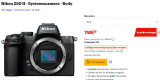 Nikon Z50II Body voor €799,79 bij Bol