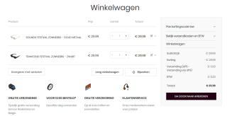 1 + 1 gratis op alle festivalbrillen + gratis verzending bij Sinner