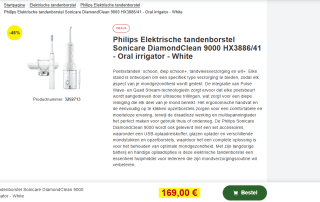 Philips Sonicare DiamondClean 9000 - Elektrische tandenborstel voor €169 bij Proshop