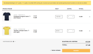 2e artikel 50% korting op heel veel kinderartikelen bij Scapino