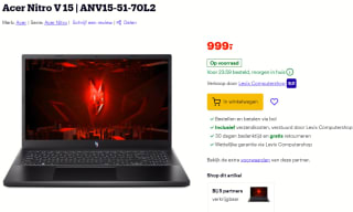 Acer Nitro V 15 ANV15-51-70L2 15.6" Core i7 RTX 4050 Gaming laptop voor €999 bij Bol.com