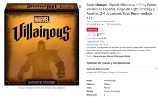 Juego de mesa Marvel Villainous Infinity Power por 21,19€