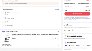 Tectake para gatos Dominik Altura de 144 cm con caseta para gatos Zona para tomar el sol y mirador por 30,53€