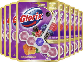 9x Glorix Aromalux Toiletblok Wild Berries & Hibiscus Oil voor €19,75 bij Bol