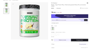 Marca Weider -producto Vegan Protein 750 g por 13,74€