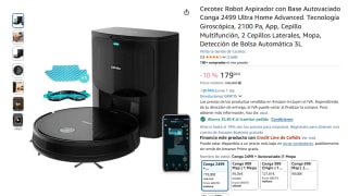 Cecotec Robot Aspirador con Base Autovaciado Conga 2499 Ultra Home Advanced por 143,20€