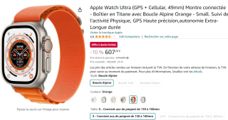 Apple Watch Ultra Oranje Nylon Band Small voor €607,20 bij Amazon