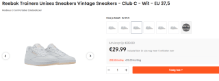 Reebok Trainers Unisex Sneakers voor €29,99 bij Ochama