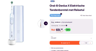 Oral-B Genius X - Elektrische Tandenborstel voor €69,95 bij Ibood