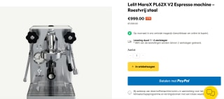 Lelit MaraX PL62X V2 Espresso machine met gratis uitklopbakje en €100 cadeaubon bij Coffeefriend voor €999