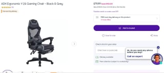 ADX Ergonomic Y 24 Gaming Chair for only £79.99