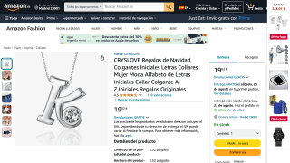 CRYSLOVE Collares Iniciales A-Z por 19,82€