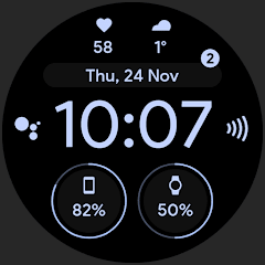 Pixel OLED: Watch face voor Android gratis