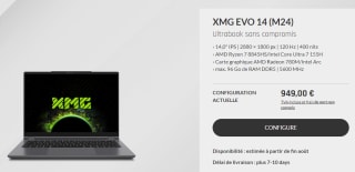PC portable 14" XMG EVO 14 à 949€