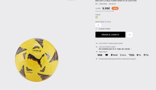 Balón Fútbol Puma Orbita La Liga HYB por 9,99€