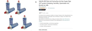 Pack 8 Cartuchos de Gas Super Ego 227 g para Camping por 17.5€