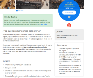 Escapada en el corazón de Estrasburgo para 2 desde 95€