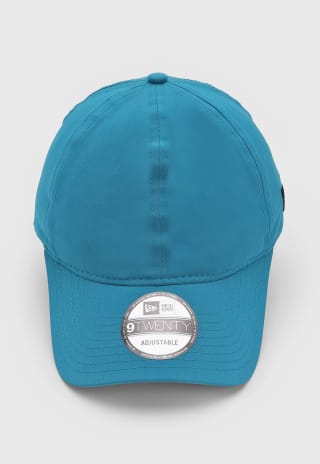 Boné New Era, modelo Aberto Logo Aba Curva Azul - R$ 49,99