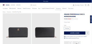 Grand portefeuille chic à monogramme à 39€