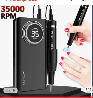 Máquina pulidora de uñas con pantalla LCD HD por 28,32€