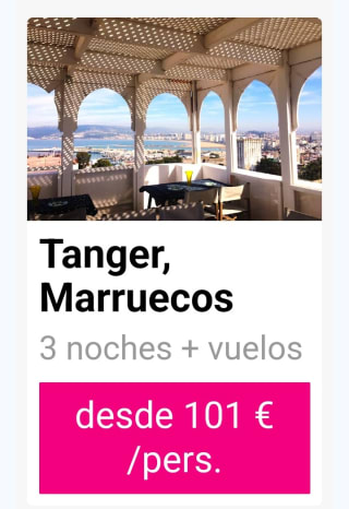 Tanger Marruecos 4 dias con Vuelos desde 101€.