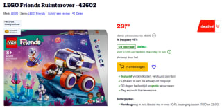 LEGO Friends Ruimterover (42602) voor €29,99 bij Bol