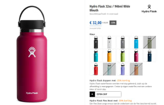 Hydro Flask Wide Mouth Flex Cap Drinkfles (946 ml) voor €32 bij Snowcountry
