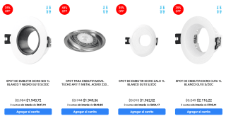 Hasta 48% de descuento en iluminación interior para techo por Luminocity
