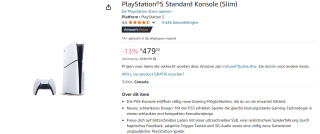 PlayStation 5 Slim (Disk versie) voor €494 bij Amazon