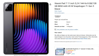Xiaomi Pad 7, 8GB, 256GB opslag Grijs voor €335 bij Amazon